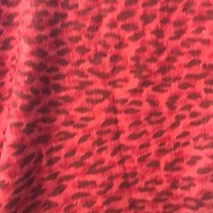 Custom red leopard tablecloth